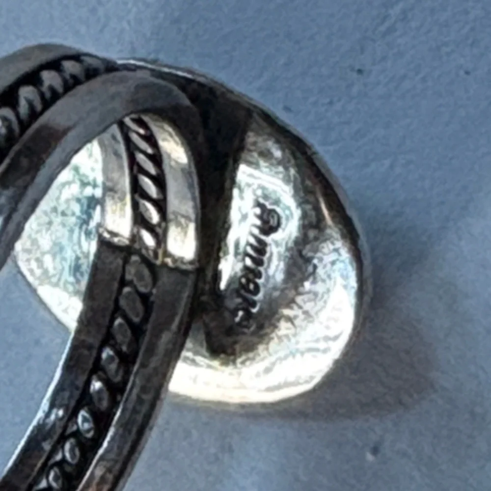 Vintage sterling silver and turquoise Navajo ring